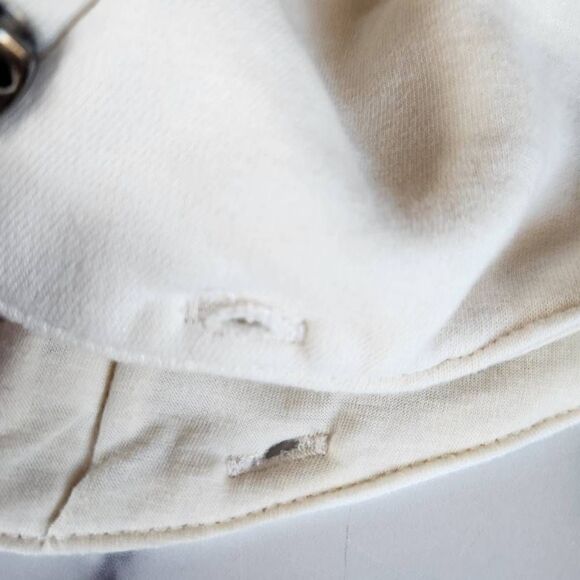 Cream good soft light plush detachable drawstring 1 piece jacket accessory - Picture 2 of 4